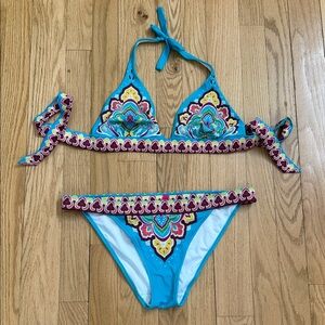 Victoria's Secret Turquoise & Pink Mosaic Bikini